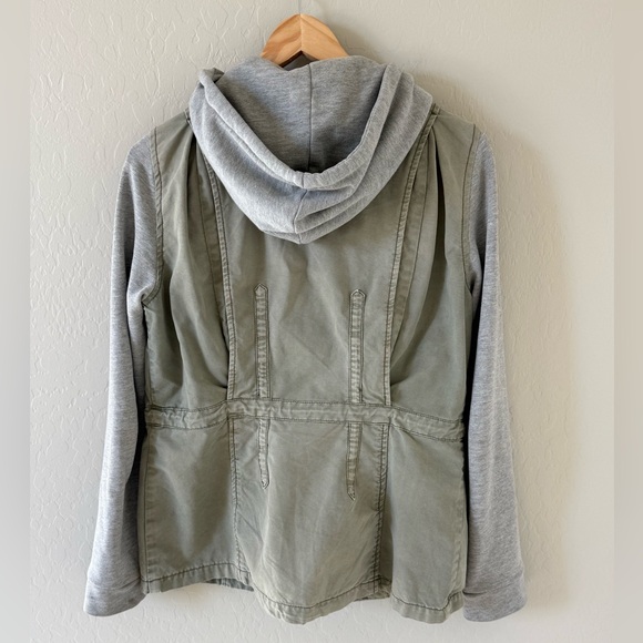 Rachel Roy Green Cargo Utility Hooded Sweatshirt Jacket -Medium - Picture 4 of 7